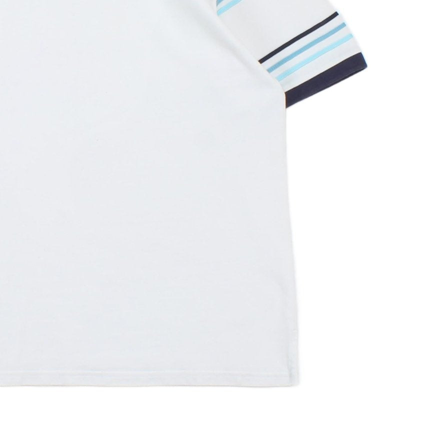 Mens Striped Polo Shirt Spell Out