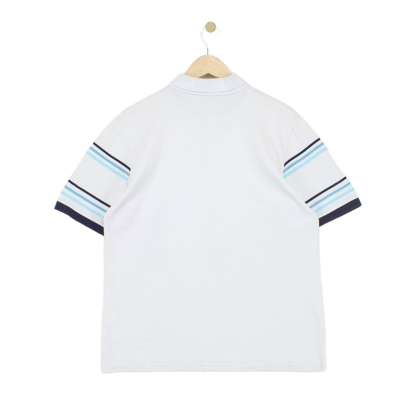 Mens Striped Polo Shirt Spell Out