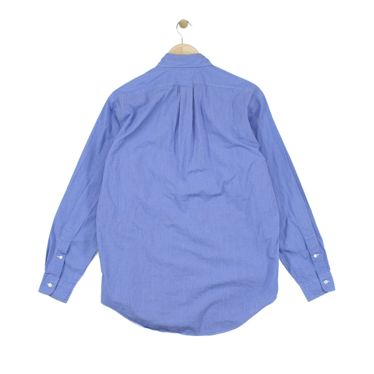 Mens Check Shirt Long Sleeve Button Down Classic