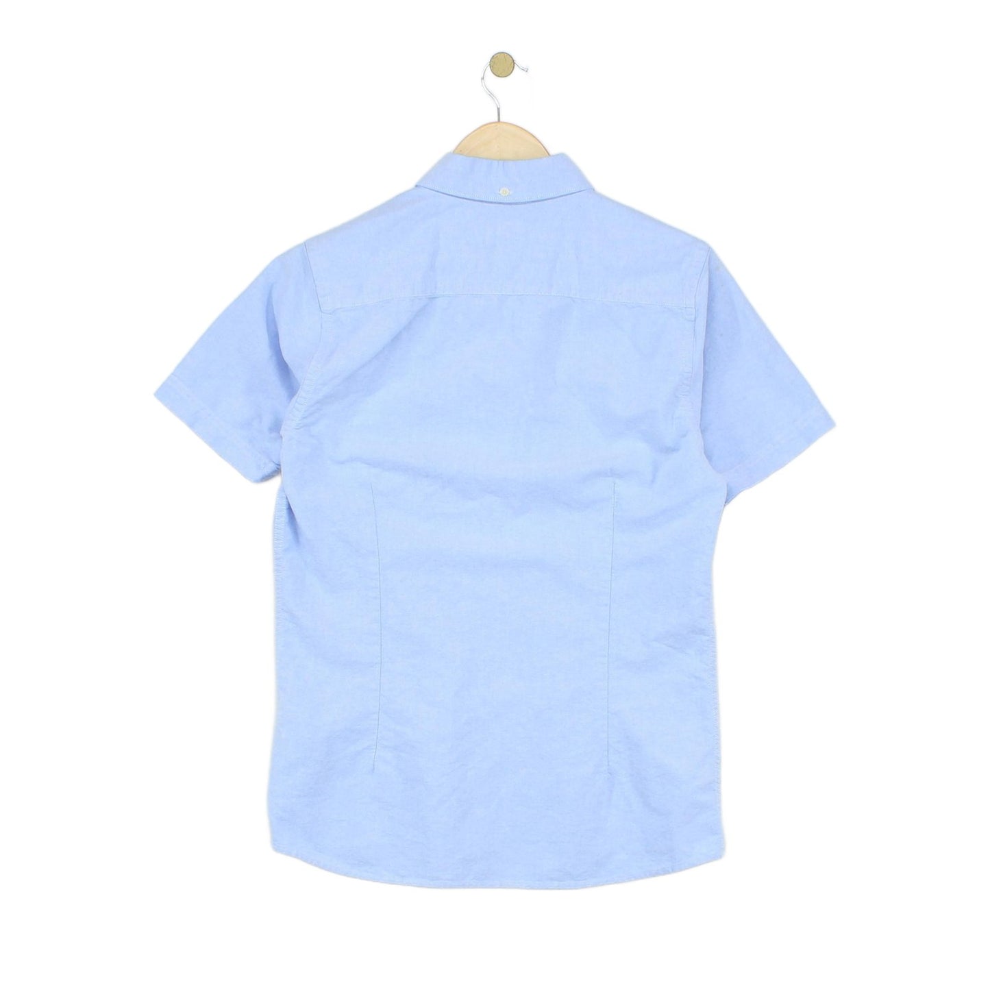 Mens Shirt Short Sleeve Collared Button Up Summer
