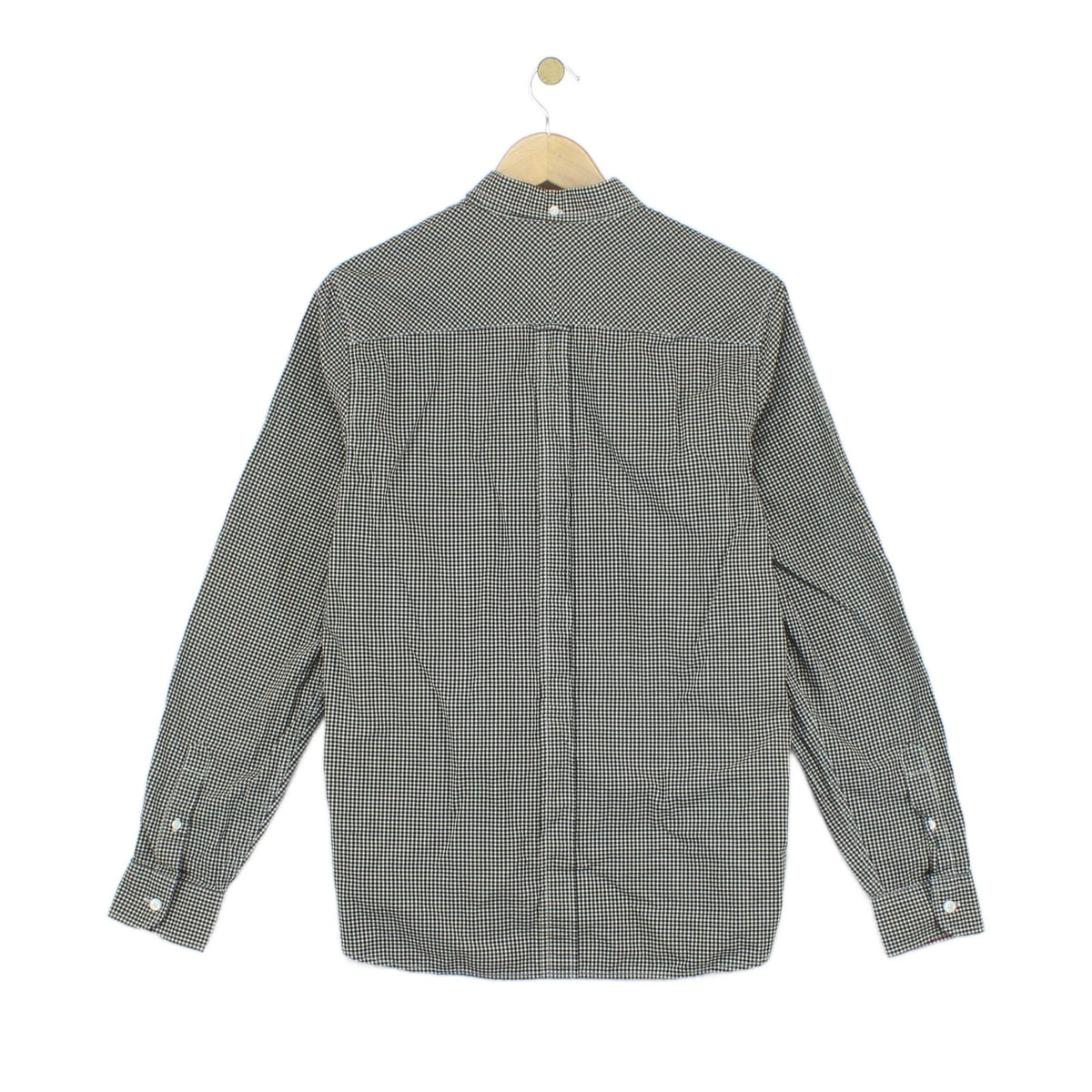 Mens Check Shirt Gingham Button Down Classic