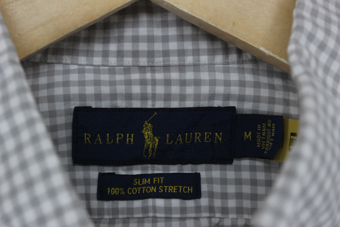 Mens Check Shirt Stretch Slim Fit Button Down