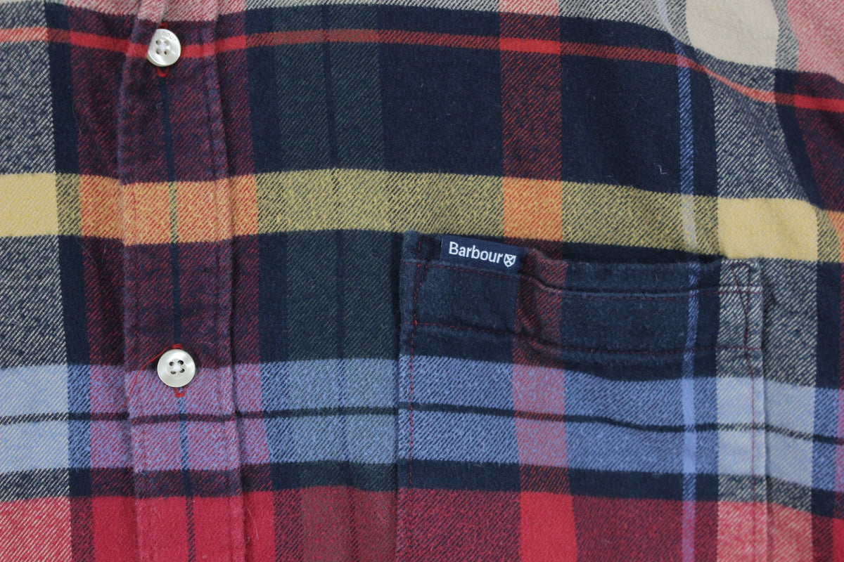Mens Plaid Shirt Tailored Fit Button Up Long Sleeve