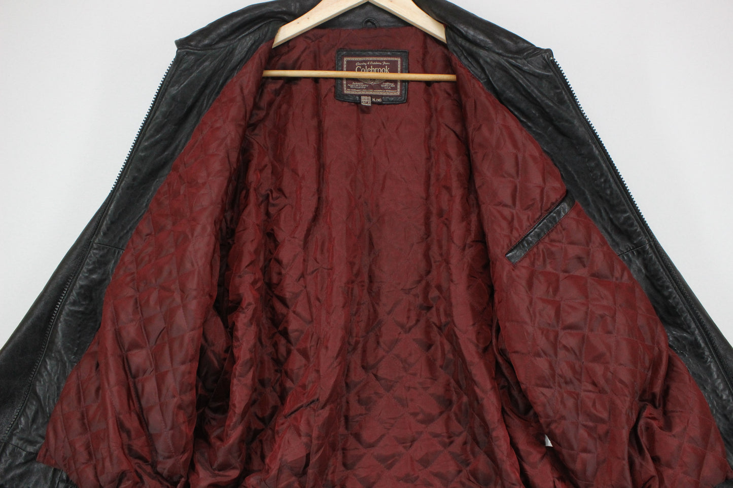 Mens Leather Jacket Full Zip Heavyweight