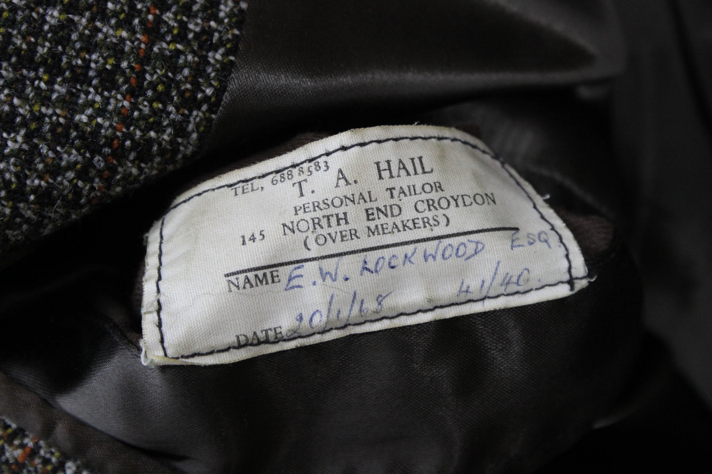 Mens Tweed Blazer 1960S Tailored