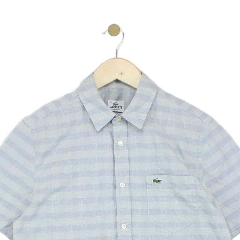 Mens Check Shirt Short Sleeve Casual Regular Fit