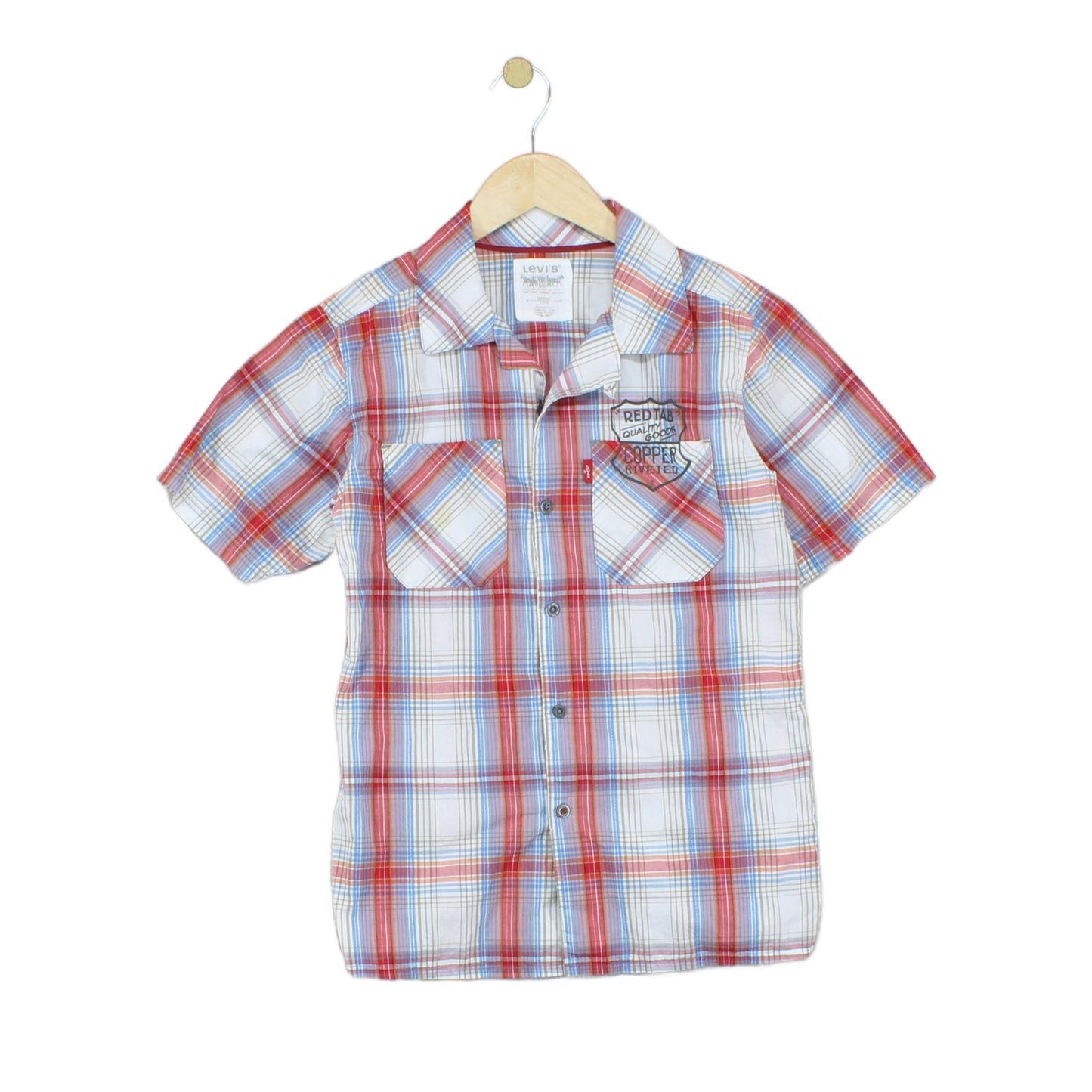 Womens Plaid Shirt Short Sleeve Western