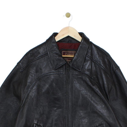 Mens Leather Jacket Full Zip Heavyweight