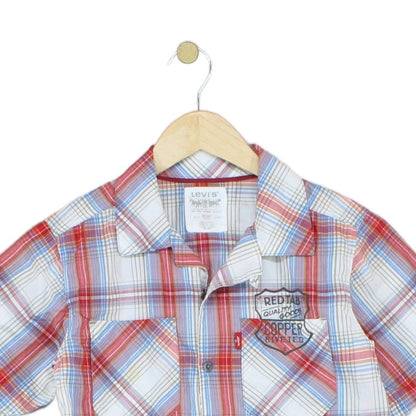 Womens Plaid Shirt Short Sleeve Western
