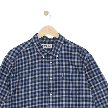 Mens Check Shirt Long Sleeve Tailored Fit