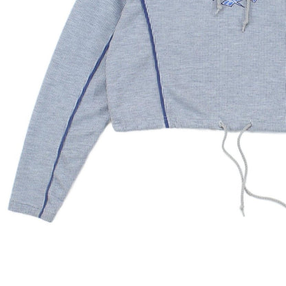 Womens Spell Out Hoodie Cropped Athletic 1/4 Zip