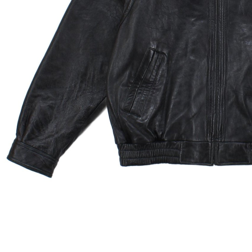 Mens Leather Jacket Full Zip Heavyweight