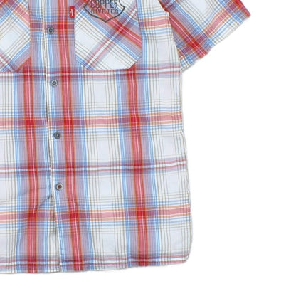 Womens Plaid Shirt Short Sleeve Western