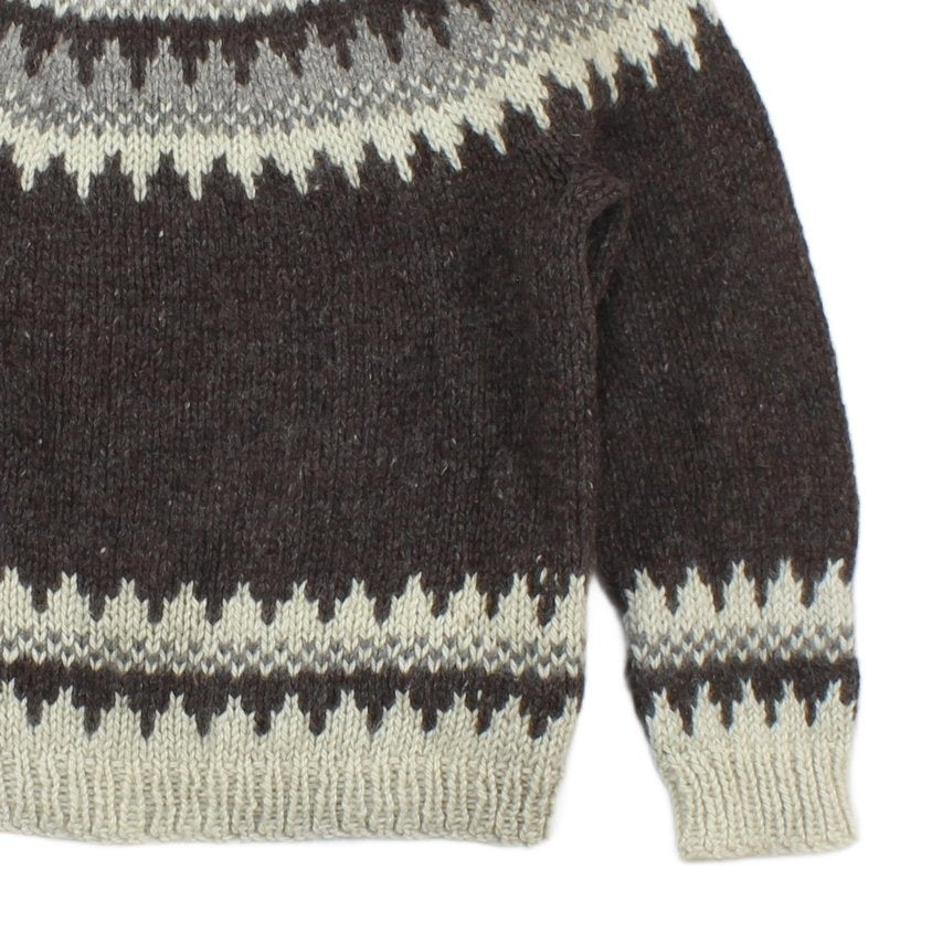 Mens Fair Isle Jumper Uk Made Shetland Wool