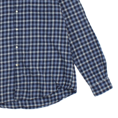 Mens Check Shirt Long Sleeve Tailored Fit