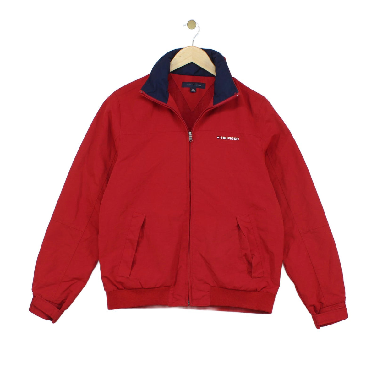 Mens Jacket Full Zip Logo Collar