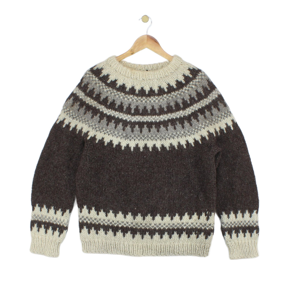 Mens Fair Isle Jumper Uk Made Shetland Wool