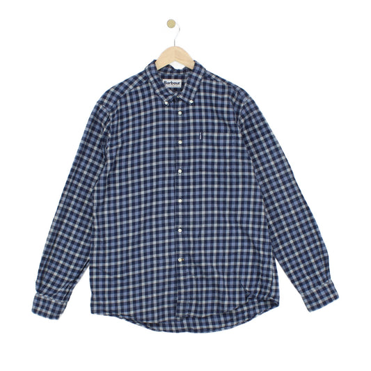 Mens Check Shirt Long Sleeve Tailored Fit