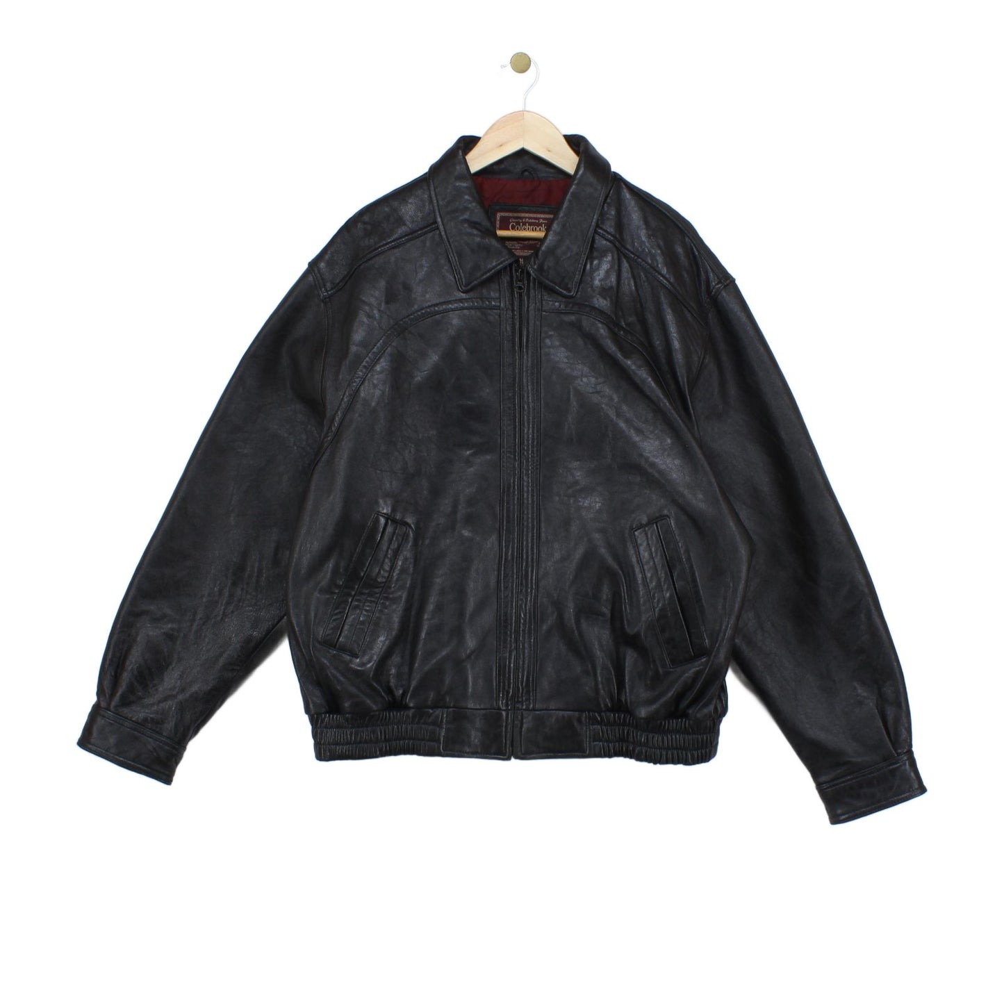 Mens Leather Jacket Full Zip Heavyweight