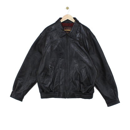 Mens Leather Jacket Full Zip Heavyweight