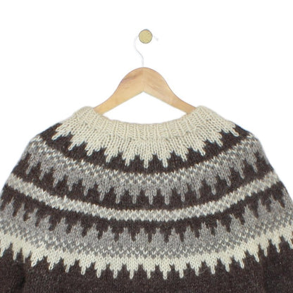 Mens Fair Isle Jumper Uk Made Shetland Wool