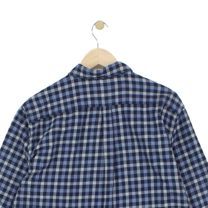 Mens Check Shirt Long Sleeve Tailored Fit