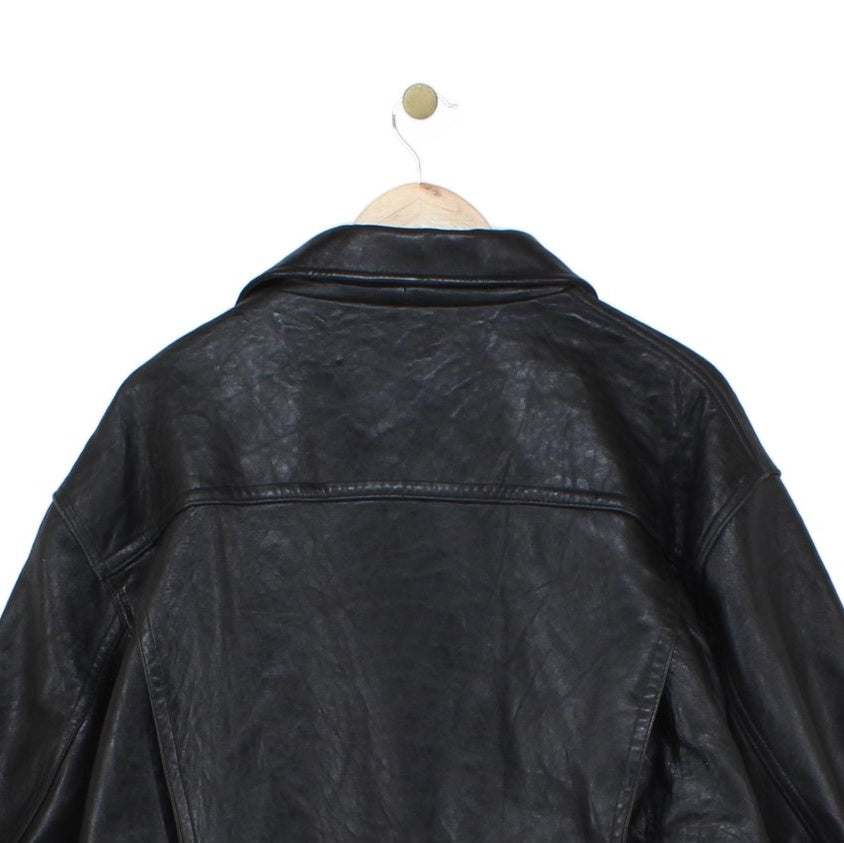 Mens Leather Jacket Full Zip Heavyweight