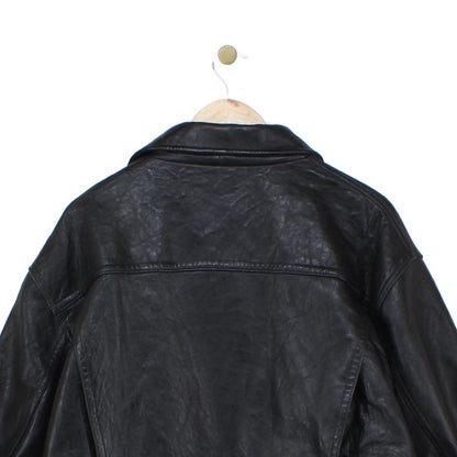 Mens Leather Jacket Full Zip Heavyweight
