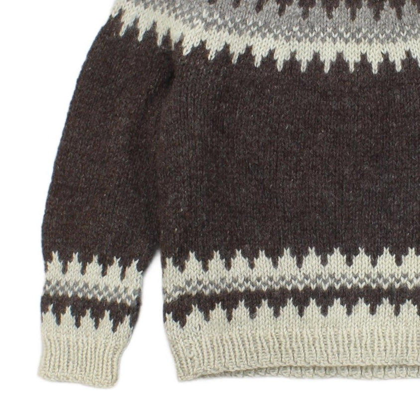 Mens Fair Isle Jumper Uk Made Shetland Wool