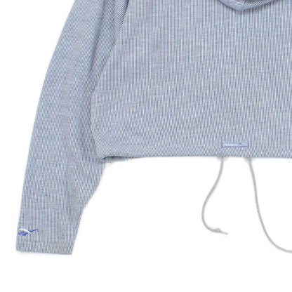 Womens Spell Out Hoodie Cropped Athletic 1/4 Zip