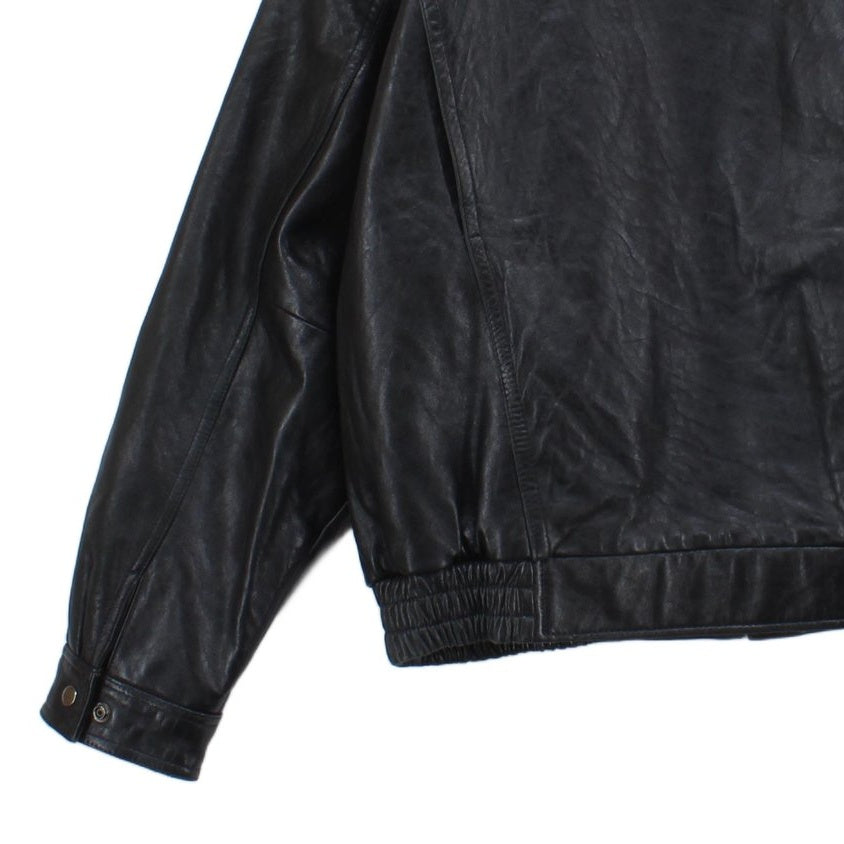 Mens Leather Jacket Full Zip Heavyweight