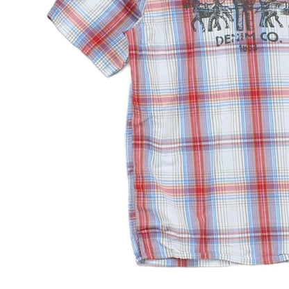 Womens Plaid Shirt Short Sleeve Western