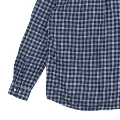 Mens Check Shirt Long Sleeve Tailored Fit