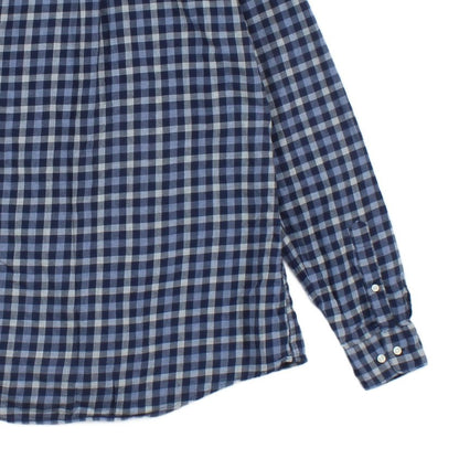 Mens Check Shirt Long Sleeve Tailored Fit