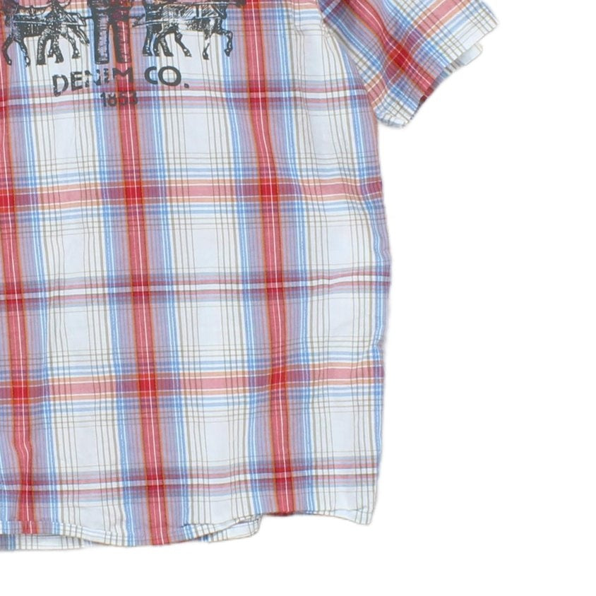 Womens Plaid Shirt Short Sleeve Western