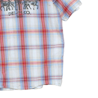 Womens Plaid Shirt Short Sleeve Western