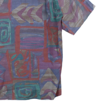Mens Abstract Shirt Short Sleeve Summer
