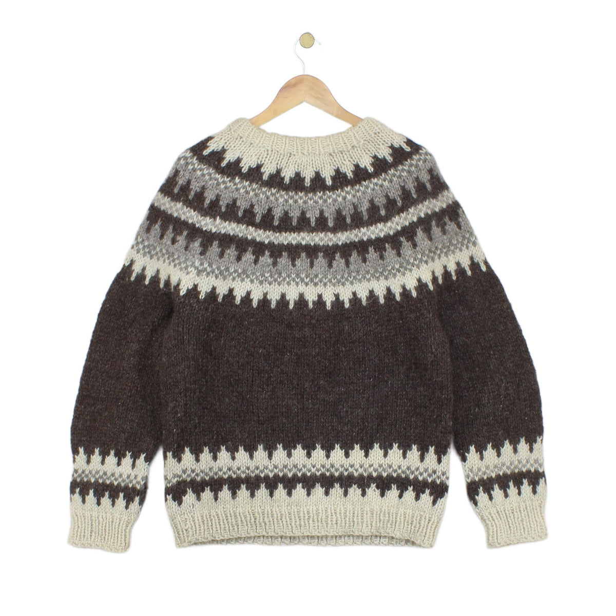 Mens Fair Isle Jumper Uk Made Shetland Wool
