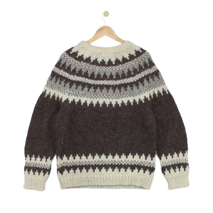 Mens Fair Isle Jumper Uk Made Shetland Wool
