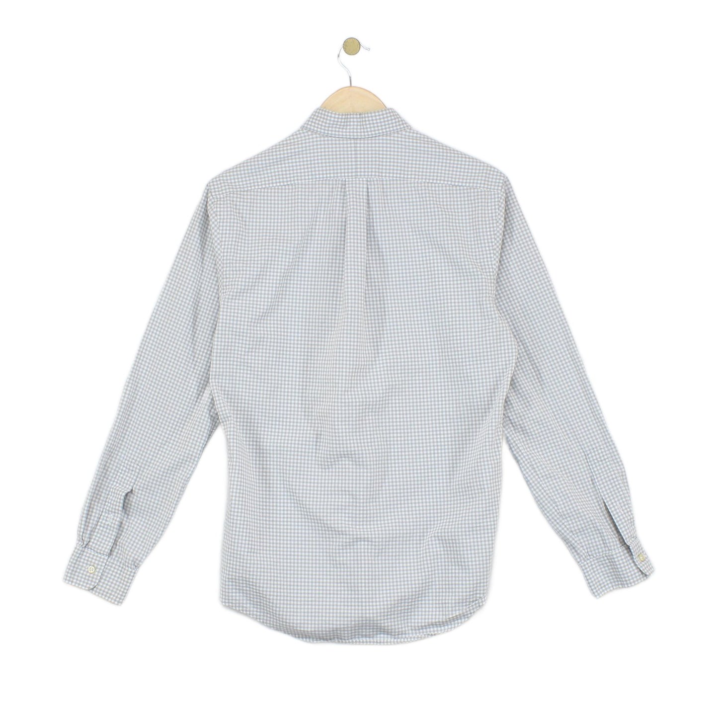 Mens Check Shirt Stretch Slim Fit Button Down