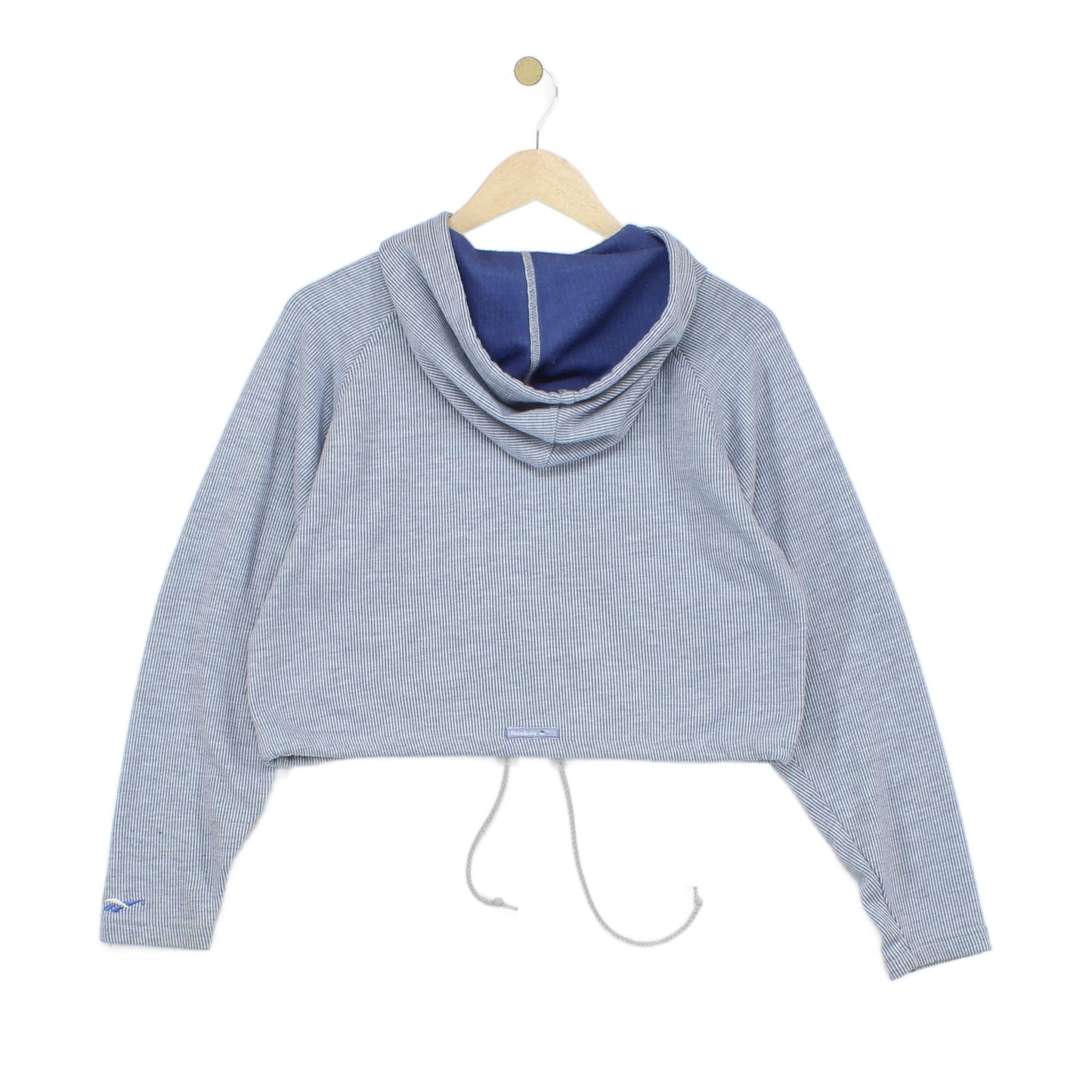 Womens Spell Out Hoodie Cropped Athletic 1/4 Zip