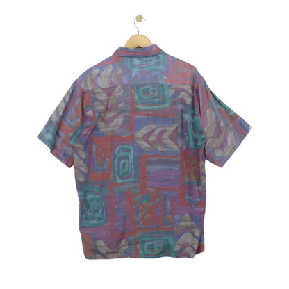 Mens Abstract Shirt Short Sleeve Summer