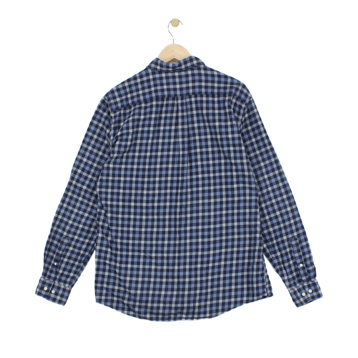 Mens Check Shirt Long Sleeve Tailored Fit