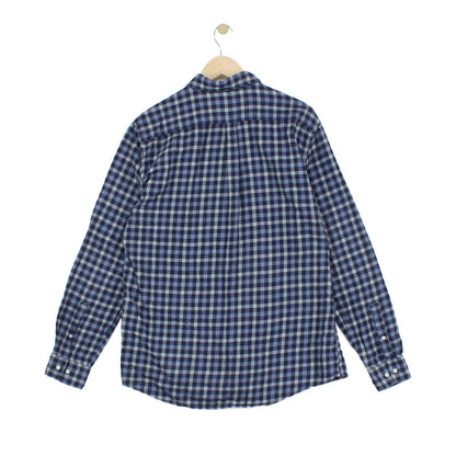 Mens Check Shirt Long Sleeve Tailored Fit