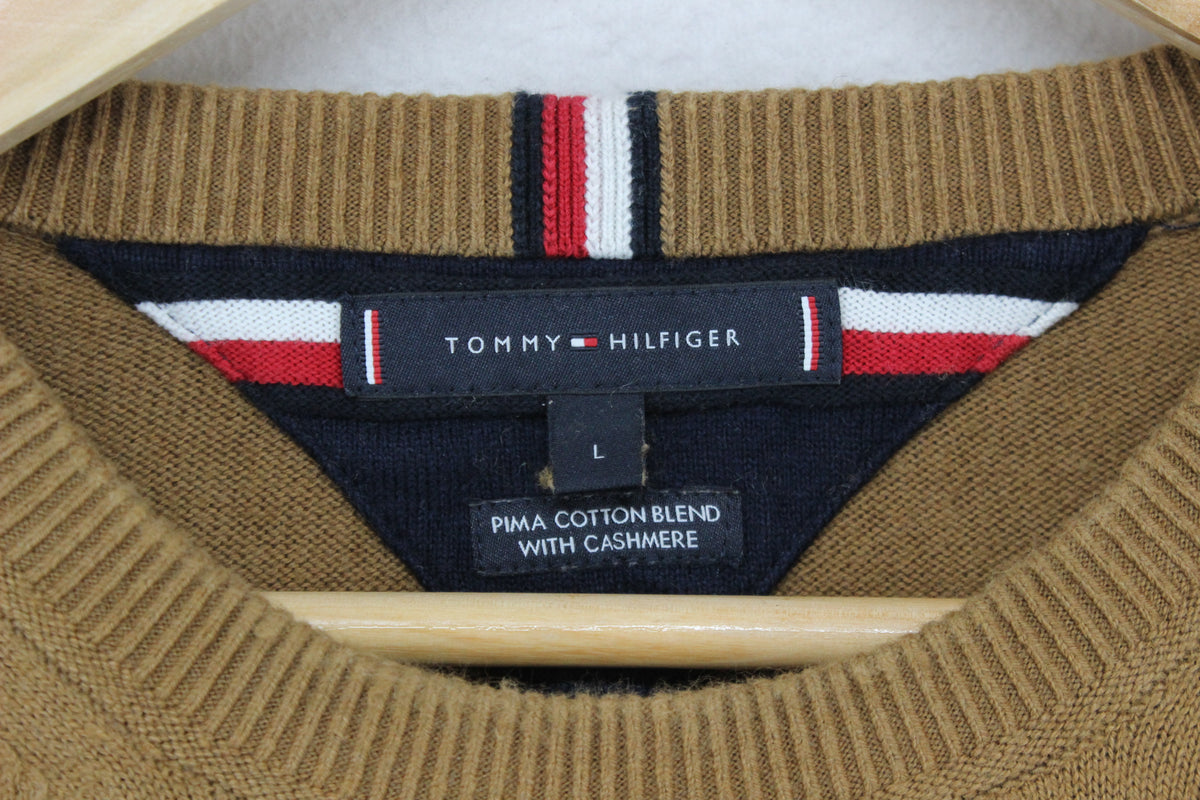 Mens Jumper Pima Cotton Blend Cashmere