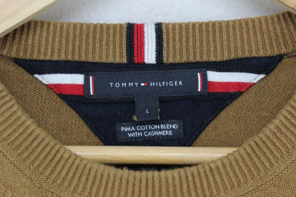 Mens Jumper Pima Cotton Blend Cashmere