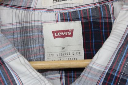 Mens Plaid Shirt Western Snap Short Sleeve