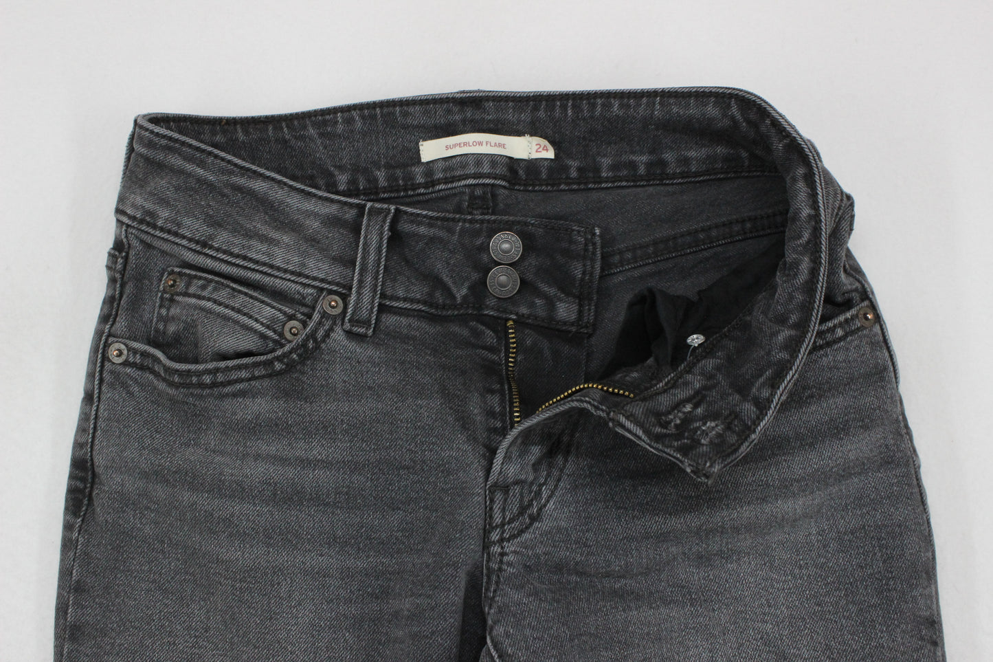 Womens Superlow Flare Jeans Low Rise
