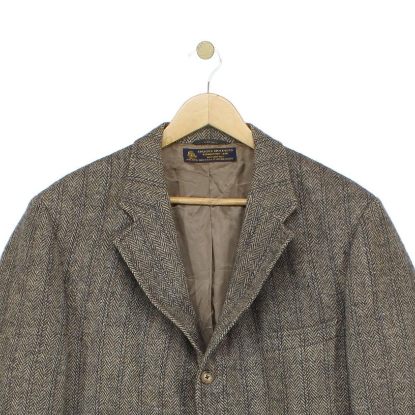 Mens Tweed Blazer Usa Made Classic Wool
