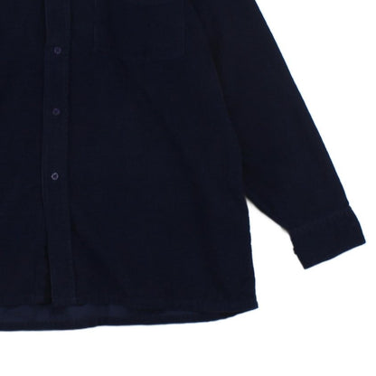 Mens Corduroy Shirt Button Up Long Sleeve